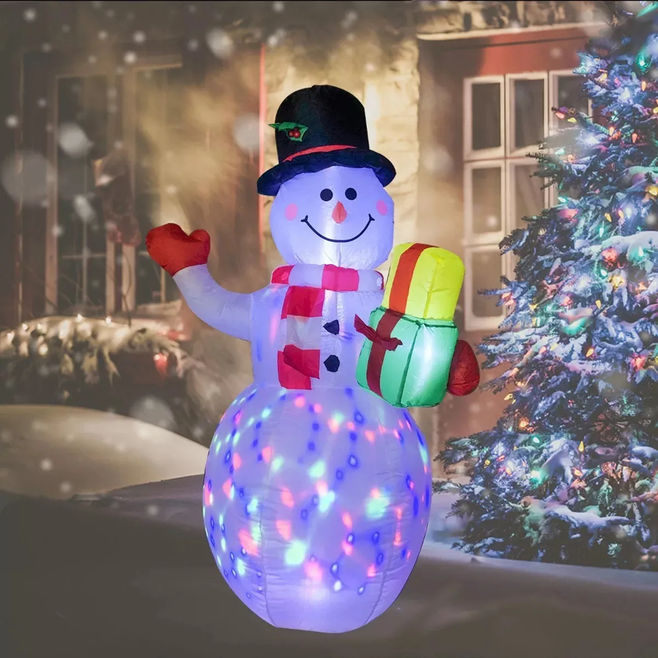 Muñeco De Nieve Inflable De Navidad 2,2m