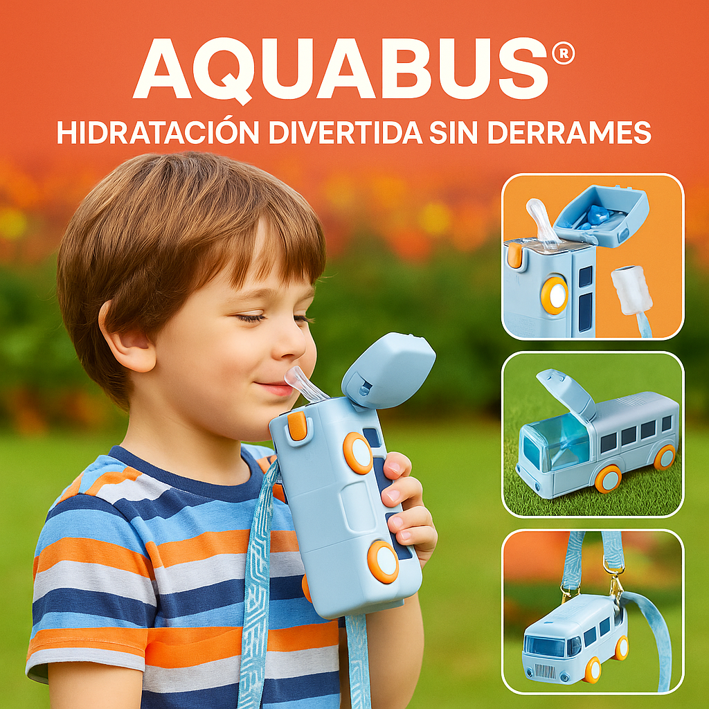 AquaBus®BOTELLA FORMA BUS PARA NIÑOS