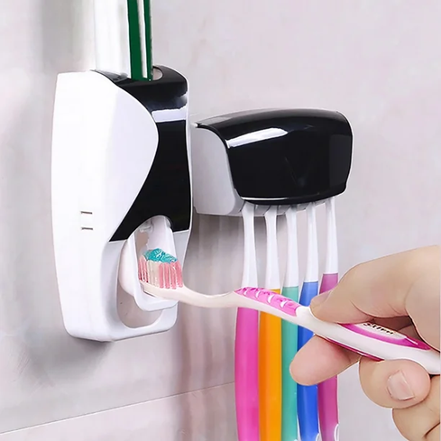 Dispensado Pasta Dental + Porta Cepillos