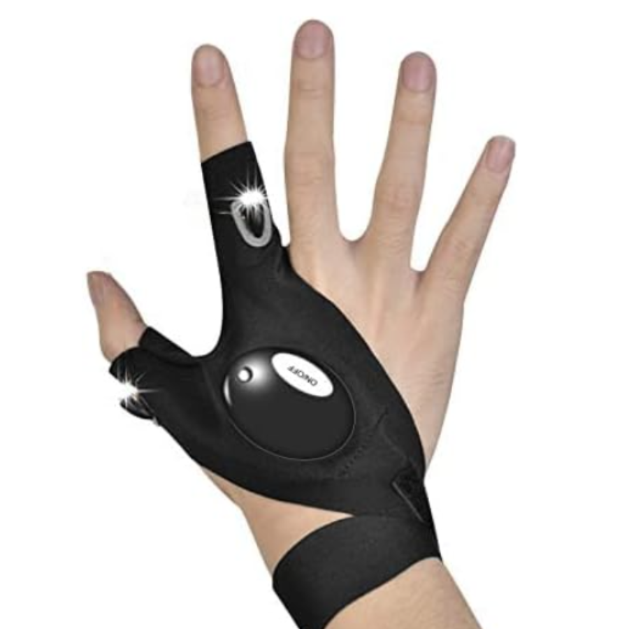 Guante Luz Led Camping Carro Pesca