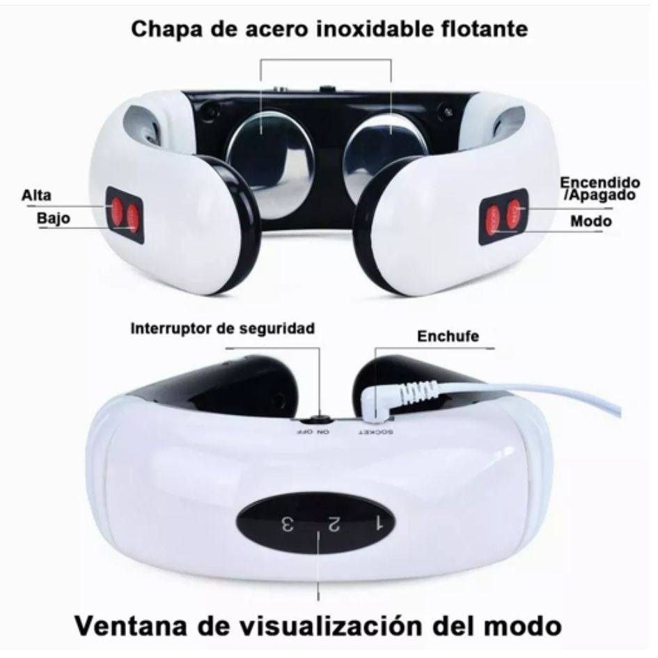Masajeador electroestimulador de cuello