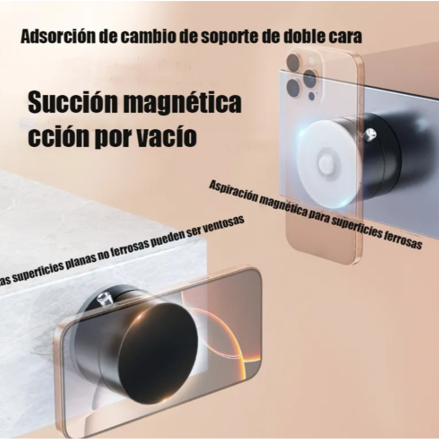 Soporte Magnetico NEGRO Con Ventosa
